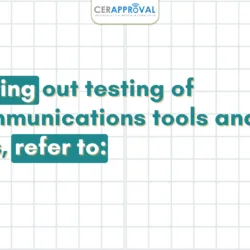 In carrying out testing of telecommunications tools and devices refer to