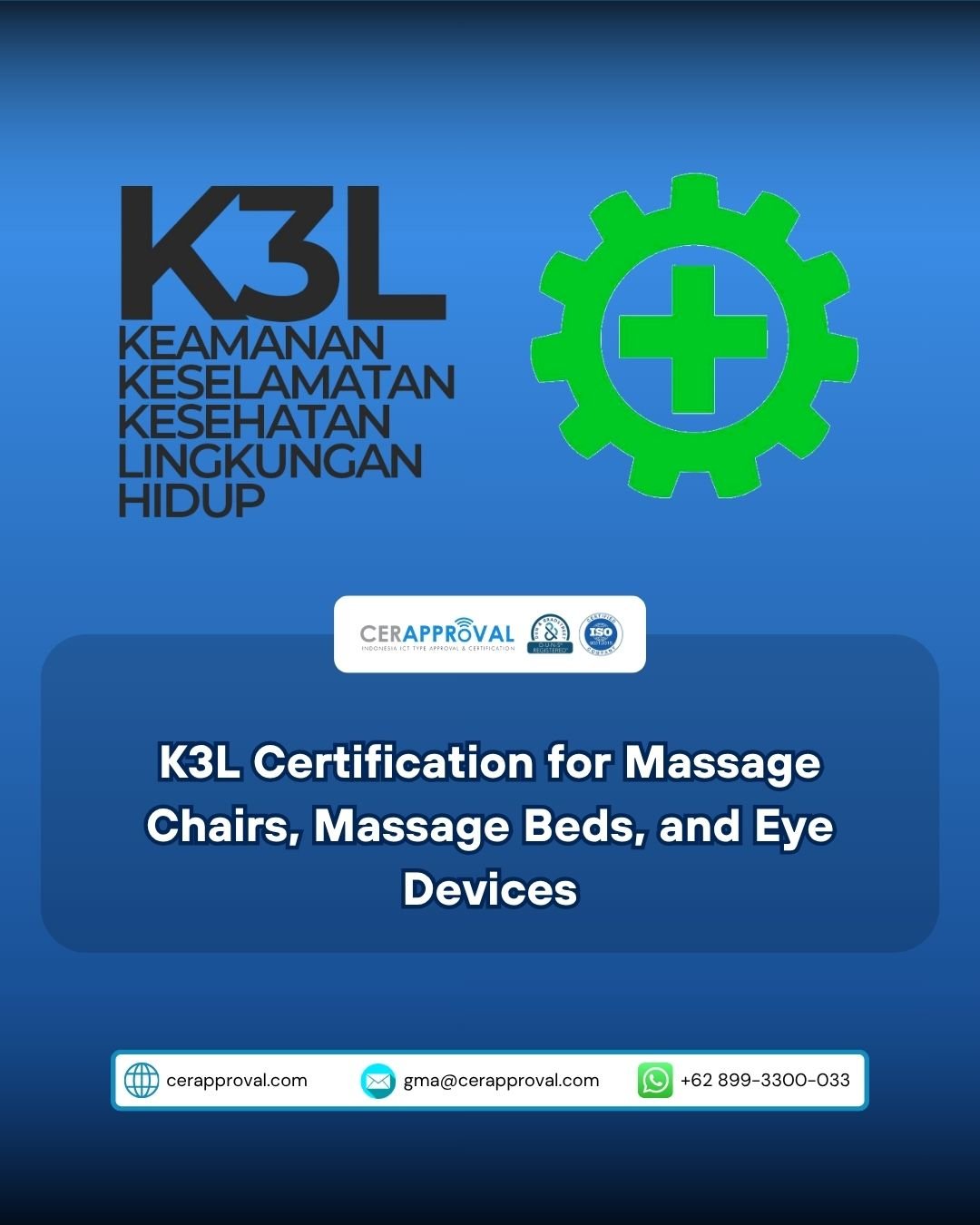 K3L Certification for Massage Chairs, Massage Beds, and Eye Devices